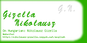 gizella nikolausz business card